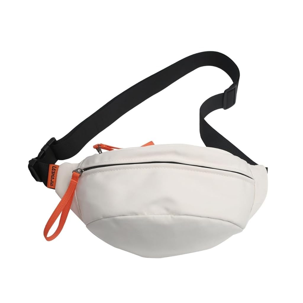 GUSTAVE Waist Bags for Men Women, Fanny Pack Women Cross Body Bag Mens Nylon Shoulder Bag, Money Bag for Commuting, Travel, Outdoor Activities, Cycling(white) GUSTAVE Waist Bags for Men Women, Fanny Pack Women Cross Body Bag Mens Nylon Shoulder Bag, Money Bag for Commuting, Travel, Outdoor Activities, Cycling(white)